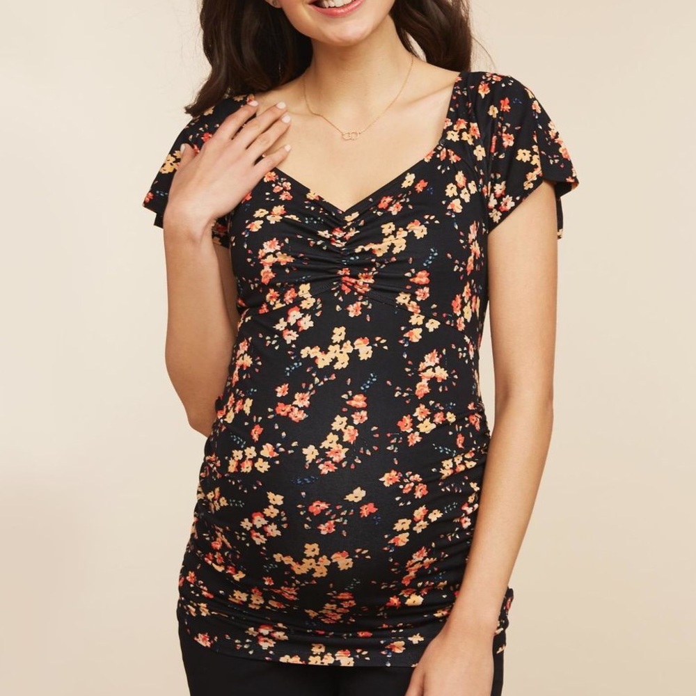Motherhood Maternity Floral Shirt